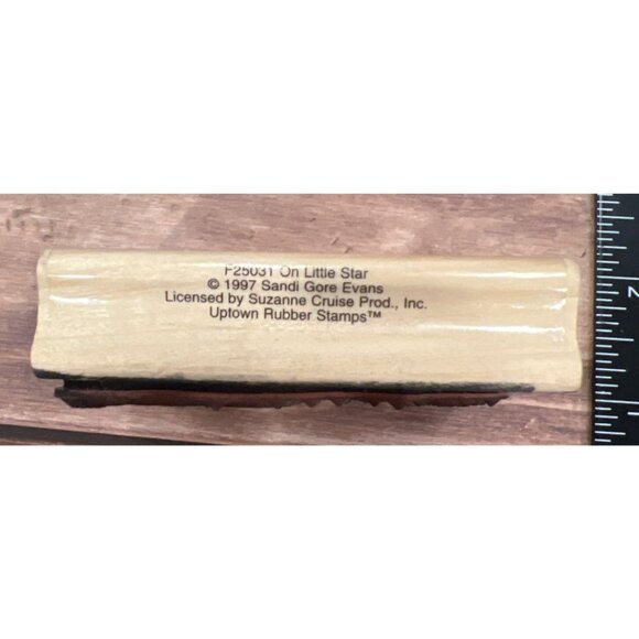 1997 Uptown Rubber Stamps "Oh Little Star" Snowman Stamp F25031 - Picture 5 of 5